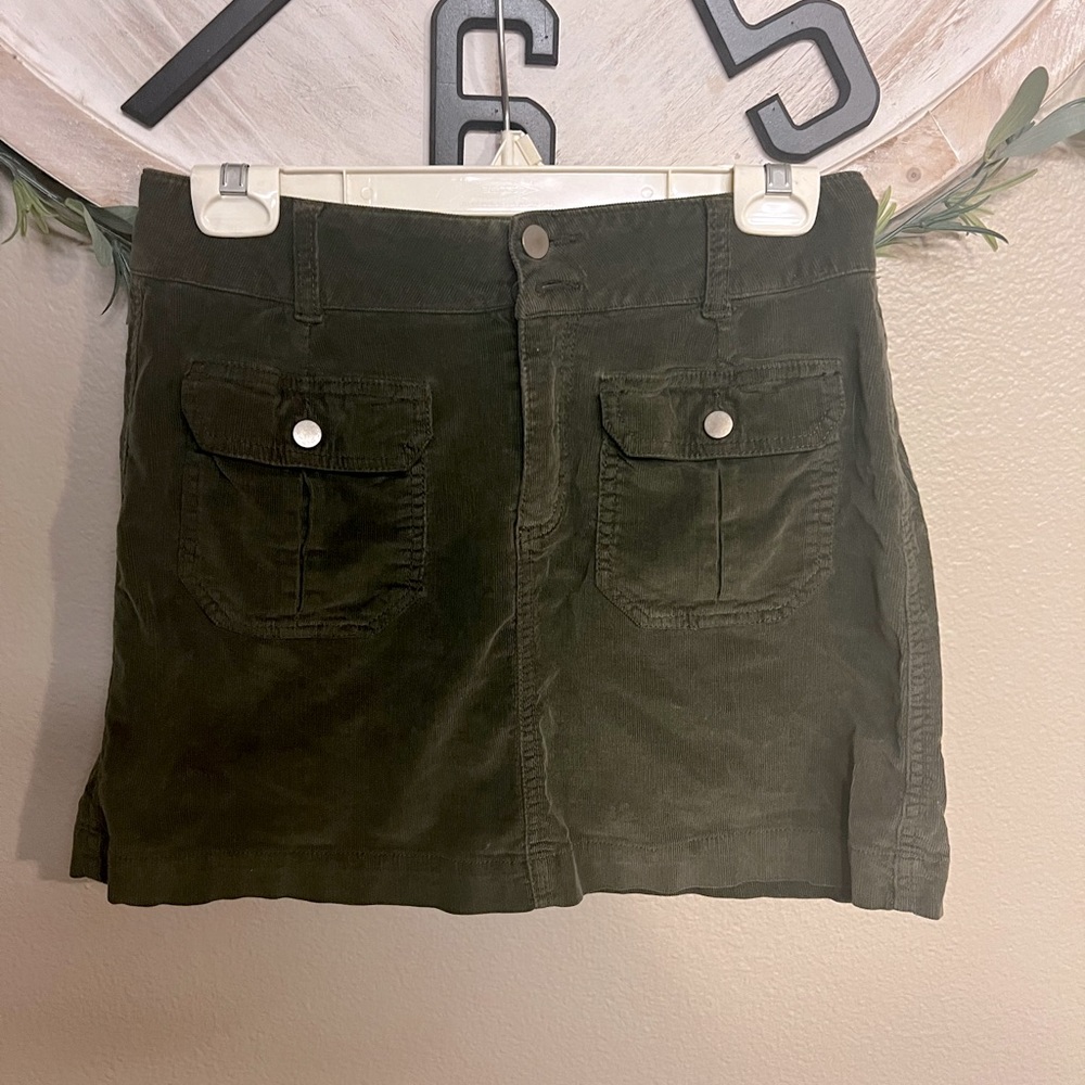 Corduroy mini skirt